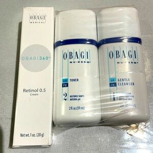 OBAGI MEDICAL RETINOL 0.5 CREAM, GENTLE CLEANSER & TONER (TRIO)